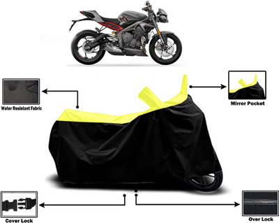 Amexride Two Wheeler Cover for Triumph(Street Triple RS BS6, Yellow)