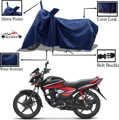 KEDIT Two Wheeler Cover for Honda(CB Shine, Blue)