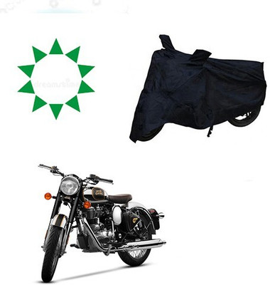 DeepShakshi AUTOMOTIVE Waterproof Two Wheeler Cover for Royal Enfield(Classic Chrome, Black)