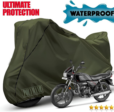 POLYMAXX Waterproof Two Wheeler Cover for Hero(Super Splendor, Green, Black)