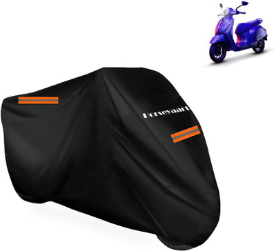 Horseyaart Waterproof Two Wheeler Cover for Bajaj(Urbanite Chetak BS6, Black)