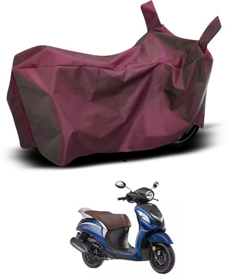 PAGORA Waterproof Two Wheeler Cover for Yamaha(Fascino, Maroon)
