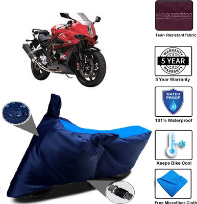 MISSION COLLECTION Waterproof Two Wheeler Cover for Hyosung(GT650R, Blue)