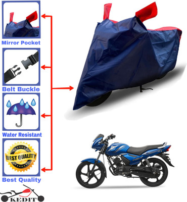 KEDIT Two Wheeler Cover for TVS(Star City Plus, Red, Blue)