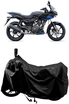 AutoKick Two Wheeler Cover for Bajaj(Pulsar 220 DTS-i, Black)