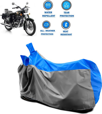 CODOKI Waterproof Two Wheeler Cover for Royal Enfield(Bullet Electra Twinspark, Grey)