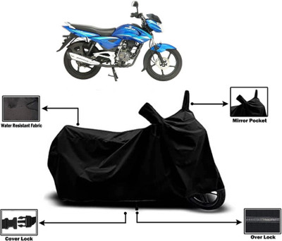 KEDIT Two Wheeler Cover for Bajaj(XCD 135, Black)