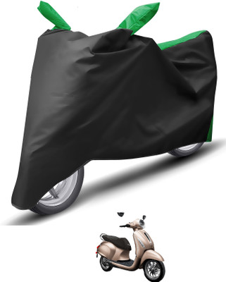 Caronix Waterproof Two Wheeler Cover for Bajaj(Chetak, Green)