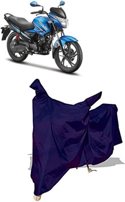 Amexride Two Wheeler Cover for Hero(Glamour FI, Blue)