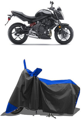 SUGASHRI Waterproof Two Wheeler Cover for Kawasaki(ER 6N, Blue, Black)
