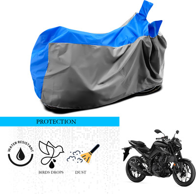 SnehaSales Waterproof Two Wheeler Cover for Yamaha(MT 03, Grey, Blue)