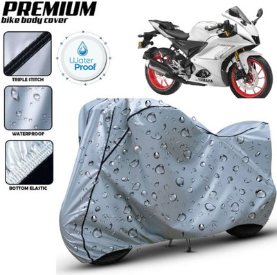 kerwa Waterproof Two Wheeler Cover for Yamaha(R15 V3, Silver, Black)