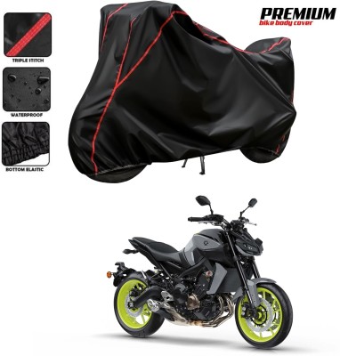 DeepShakshi AUTOMOTIVE Two Wheeler Cover for Yamaha(MT 9, Black, Red)