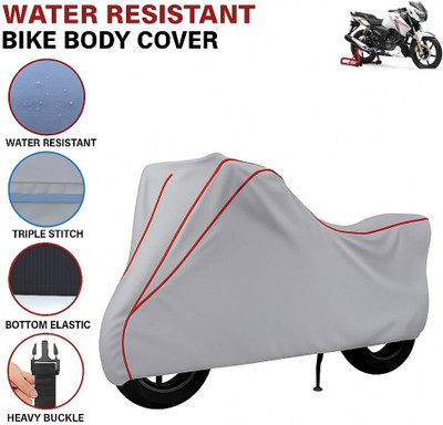 Auto Udaan Waterproof Two Wheeler Cover for TVS(Apache RTR 180, Grey, Red)