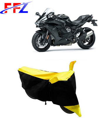 FFZ Waterproof Two Wheeler Cover for Kawasaki(Ninja H2, Black, Yellow)