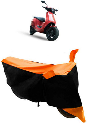 ABORDABLE Two Wheeler Cover for Ola(Electric, Black, Orange)