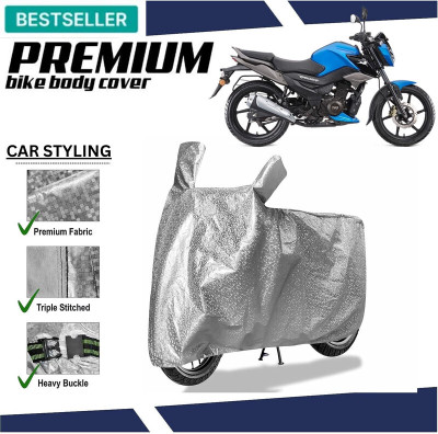 Car Styling Waterproof Two Wheeler Cover for TVS(Raider, Silver)