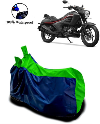 Autofly Waterproof Two Wheeler Cover for Suzuki(Intruder, Blue, Green)