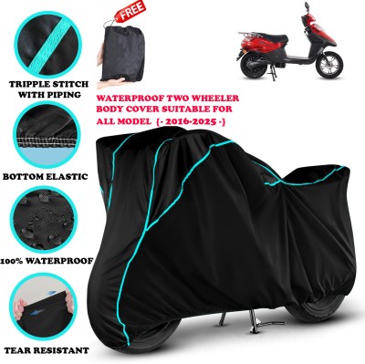 KaparDineX Waterproof Two Wheeler Cover for Hero(Electric Flash, Black)