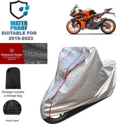 PAGORA Waterproof Two Wheeler Cover for KTM(RC 200 BS6, Silver)