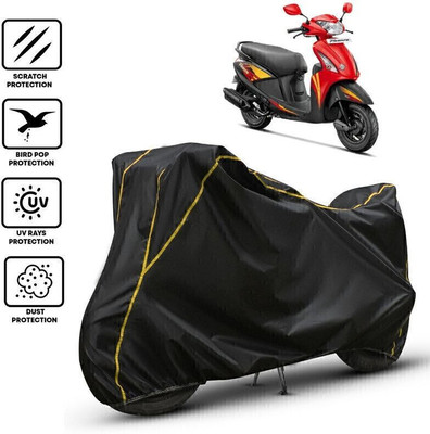 Shiv Kanha Waterproof Two Wheeler Cover for Hero(Pleasure, Black, Yellow)