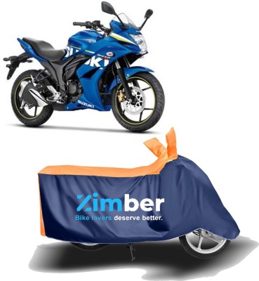 ZIMBER Two Wheeler Cover for Suzuki(Gixxer SF, Orange, Blue)