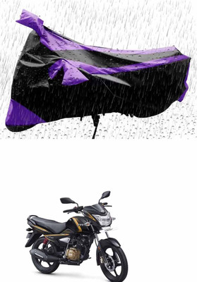 RONISH Waterproof Two Wheeler Cover for TVS(Victor, Purple, Black)