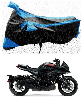 MMSSTAR Waterproof Two Wheeler Cover for Suzuki(Katana, Blue, Black)