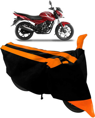 SMART BUYY Two Wheeler Cover for Bajaj(Discover 150 s, Black, Orange)