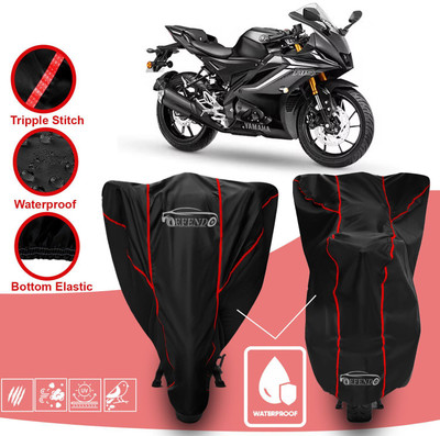 Defendo Waterproof Two Wheeler Cover for Yamaha(R15, Black)