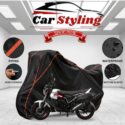 Car Styling Waterproof Two Wheeler Cover for Bajaj(Freedom, Black, Red)