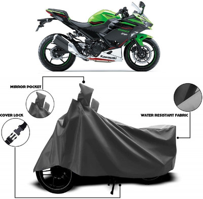 MMSSTAR Waterproof Two Wheeler Cover for Kawasaki(Ninja 250, Grey)