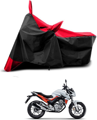 KEDIT Two Wheeler Cover for Honda(CB 400, Red, Black)