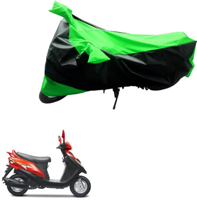Mdstar Waterproof Two Wheeler Cover for Mahindra(Flyte, Black, Green)