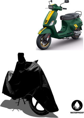 Amexride Waterproof Two Wheeler Cover for Piaggio(Vespa SXL 150, Black)