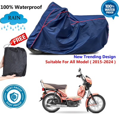 AUTOCAD Waterproof Two Wheeler Cover for TVS(XL 100, Blue, Red)