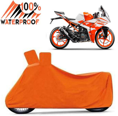 DeepShakshi AUTOMOTIVE Waterproof Two Wheeler Cover for KTM(RC 125, Orange)