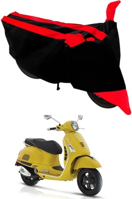 Furious3D Two Wheeler Cover for Piaggio(Vespa VXL 150, Red, Black)