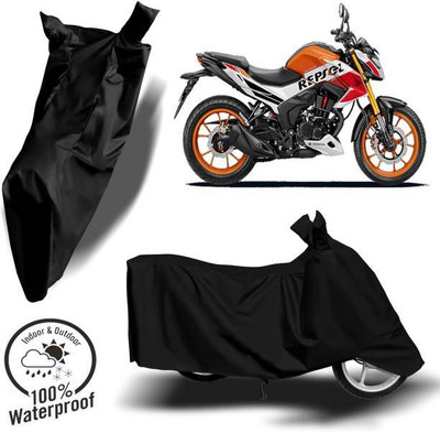 RAAMKM Waterproof Two Wheeler Cover for Hero, Honda(Ninja ZX-10R SE BS6, Black)