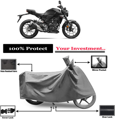 Amexride Two Wheeler Cover for Honda(CB300R, Grey)