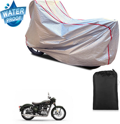 PAGORA Waterproof Two Wheeler Cover for Royal Enfield(Standard 350, Silver)