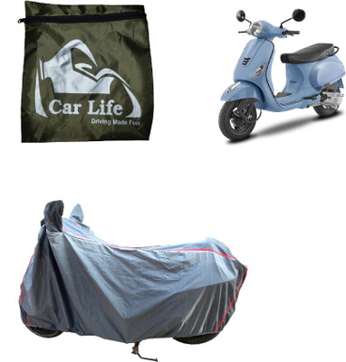 Car Life Waterproof Two Wheeler Cover for Vespa(Vespa LX, Silver)