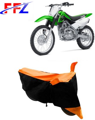 FFZ Waterproof Two Wheeler Cover for Kawasaki(KLX 140, Black, Orange)