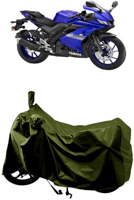 SUGASHRI Waterproof Two Wheeler Cover for Yamaha(YZF R15 V3 BS6, Green)
