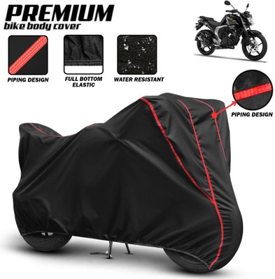 Mwiss Waterproof Two Wheeler Cover for Yamaha(FZ FI, Black, Red)