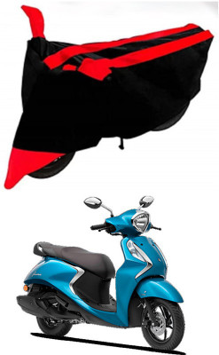 AutoGalaxy Waterproof Two Wheeler Cover for Yamaha(Fascino 125, Red, Black)