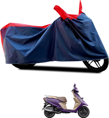 PAGORA Waterproof Two Wheeler Cover for TVS(Scooty Zest, Black, Red)