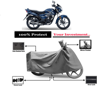 Amexride Two Wheeler Cover for Honda(CB Shine, Grey)
