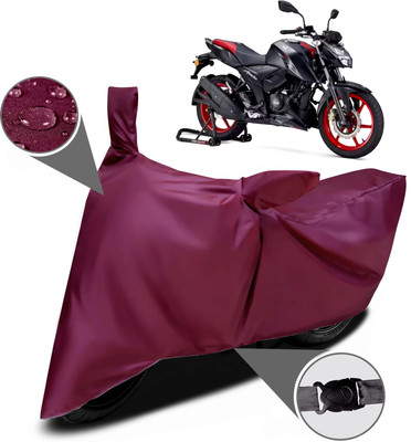 SK AUTO Waterproof Two Wheeler Cover for TVS(Apache RTR 160 4V, Maroon, Red)