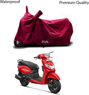 EGAL Waterproof Two Wheeler Cover for Hero(Pleasure Plus, Maroon)